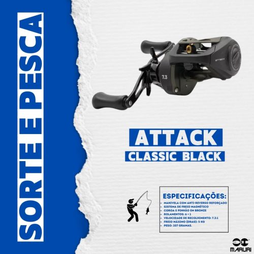 Carretilha Attack Classic Black